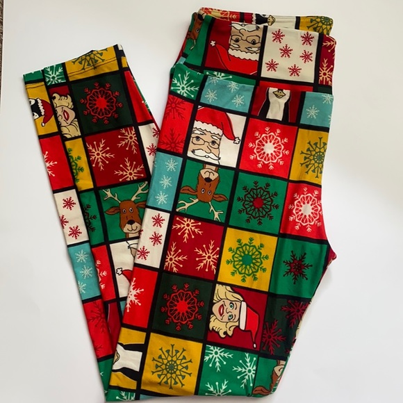 LulaRoe Christmas Leggings! NEW! Tall&Curvy! XXL! - Picture 1 of 7